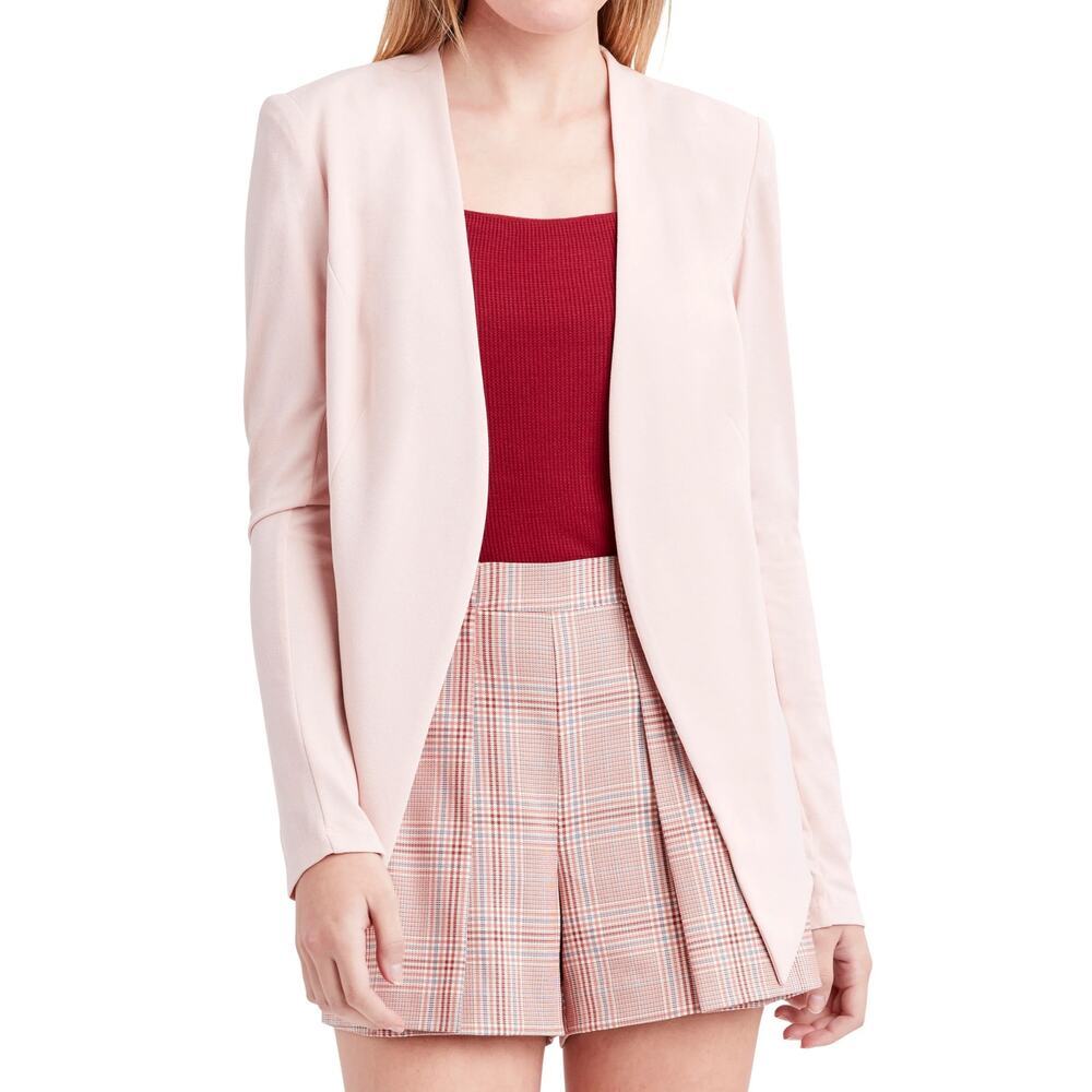 New BCBGeneration Open Front Tuxedo Jacket in Rose Smoke